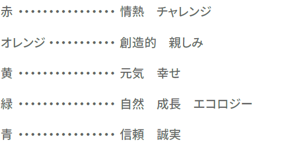 5本のラインの色が表すもの